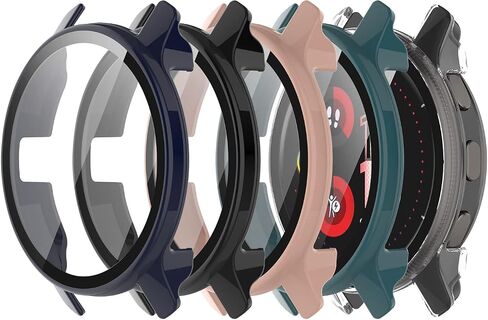 [5-Pack] Case with Tempered Glass Screen Protector Compatible with Garmin Venu 2 (45MM), Ultra-Thin Bumper Full Coverage Protective Hard PC Cases Face Cover for Men Women in Saudi Arabia
