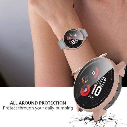 [5-Pack] Case with Tempered Glass Screen Protector Compatible with Garmin Venu 2 (45MM), Ultra-Thin Bumper Full Coverage Protective Hard PC Cases Face Cover for Men Women in Saudi Arabia