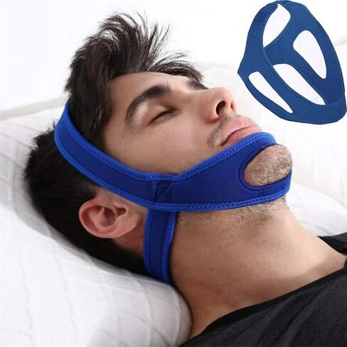 حزام الذقن المضاد للشخير لمستخدمي CPAP، حل إيقاف الشخير قابل للتعديل وجيد التهوية، يساعد على النوم، سدادة شخير مريحة مناسبة للرجال والنساء in Saudi Arabia