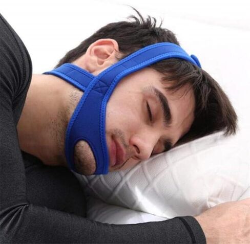 حزام الذقن المضاد للشخير لمستخدمي CPAP، حل إيقاف الشخير قابل للتعديل وجيد التهوية، يساعد على النوم، سدادة شخير مريحة مناسبة للرجال والنساء in Saudi Arabia