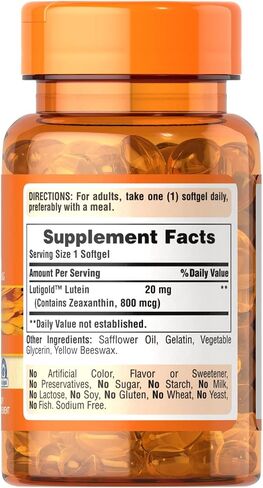 Puritan's Pride Lutein 40 Mg with Zeaxanthin, Helps Support Eye Health*, Whole Bean, 60 Ct, in Saudi Arabia