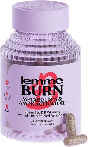 Lemme Burn Belly Fat Capsules, Clinically Studied AMPK Metabolic Activator Actiponin Jiaogulan, 50% EGCG Green Tea Extract, Vitamin B6, Methyl B12 for Men and Women - Vegan- 60 Count (Pack of 2) in Saudi Arabia