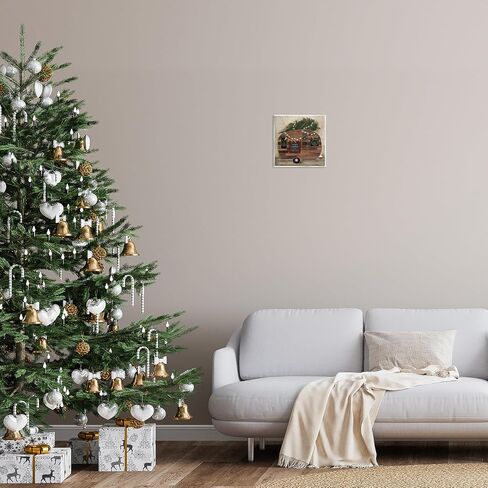 Stupell Home Décor Happy Camper At Christmas Wall Plaque Art, 12 x 0.5 x 12, Proudly Made in USA in Saudi Arabia