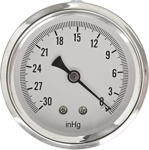 PIC Gauges S203L-254P U-Clamp Panel Mount Glycerine Filled Single Scale Pressure Gauge w/ SS Case/Bezel, Brass Internals, PC Lens, 2.5" Dial, 0/3000 psi Range, 1/4" Male NPT in Saudi Arabia