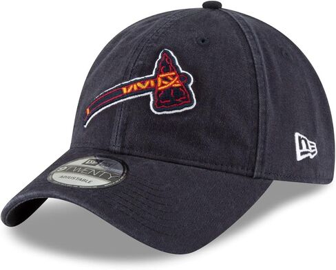 New Era MLB Core Classic 9TWENTY Home Team Color قابل للتعديل قبعة مقاس واحد يناسب الجميع (US، Alpha، One Size، Atlanta Braves Alternate) in Saudi Arabia