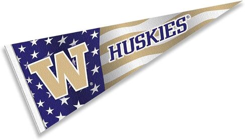 Washington UW Huskies Nation USA Stars and Stripes Pennant Pennant Banner Flag in Saudi Arabia