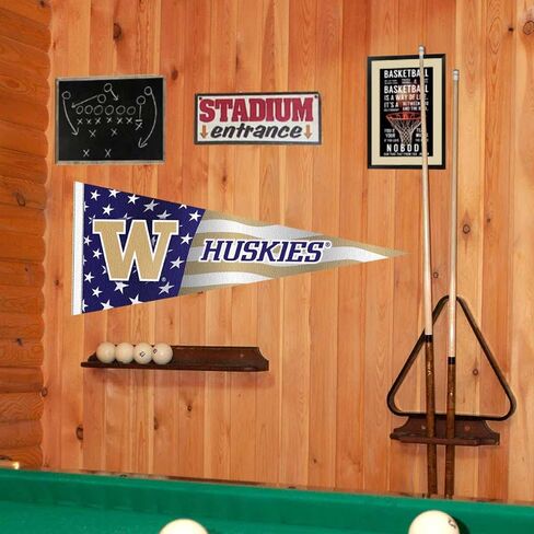 Washington UW Huskies Nation USA Stars and Stripes Pennant Pennant Banner Flag in Saudi Arabia