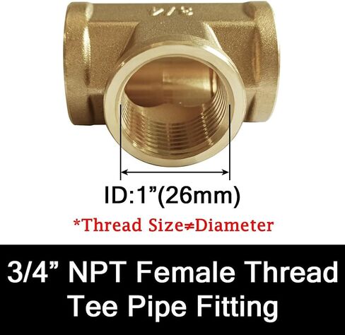 Joywayus وصلة أنابيب نحاسية بارستوك 3 Way 3/4 "NPT أنثى x 3/4" NPT أنثى x 3/4 "NPT وصلة خرطوم ذكر in Saudi Arabia