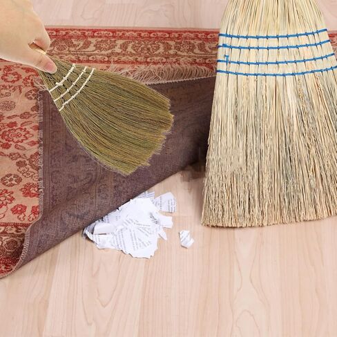 2pcs Small Natural Whisk Broom Sweeping Hand Handle Broom Asian Thai Duster Whisk Broomstick Straw Soft Broom for Cleaning Dustpan Desktop L Hand Broom in Saudi Arabia