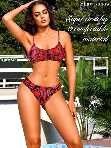 Sexy Leopard Bikini, Low Rise, Scoop Neck, 2 Piece in Saudi Arabia