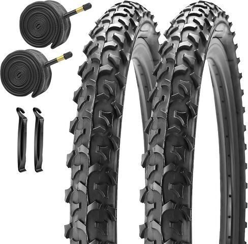 SIMEIQI 2 Pack 16"/18"/20"x1.95" Bike Tires and Tubes Compatibel with 16"/18"/20"x1.75"/1.95" Replacement Bike Tires for Mountain Trail Hybrid Bicycles in Saudi Arabia
