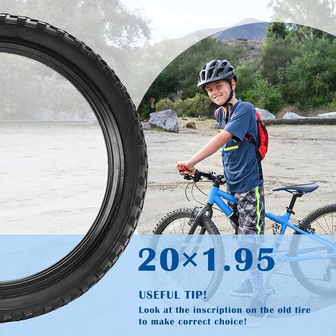 SIMEIQI 2 Pack 16"/18"/20"x1.95" Bike Tires and Tubes Compatibel with 16"/18"/20"x1.75"/1.95" Replacement Bike Tires for Mountain Trail Hybrid Bicycles in Saudi Arabia