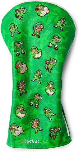 U SUCK AT GOLF Expertly Crafted Synthetic Leather Golf Head Cover - Ideal for Woods and Drivers - Tour Quality Golfing Accessories with Unique Designs - Perfect Christmas or Father’s Day Golfing Gift in Saudi Arabia