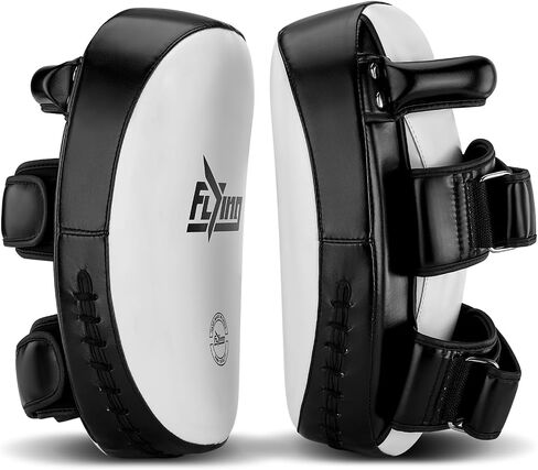 FIVING Boxing Strike Curved Muay Thai Pad MMA Strike Kick Shield, for Punching, Blocking, Sparring,Kicking,Punch, Hitting, Coaching Extra Padding for - Sold in Pairs in Saudi Arabia