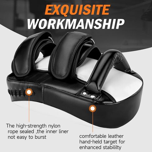 FIVING Boxing Strike Curved Muay Thai Pad MMA Strike Kick Shield, for Punching, Blocking, Sparring,Kicking,Punch, Hitting, Coaching Extra Padding for - Sold in Pairs in Saudi Arabia