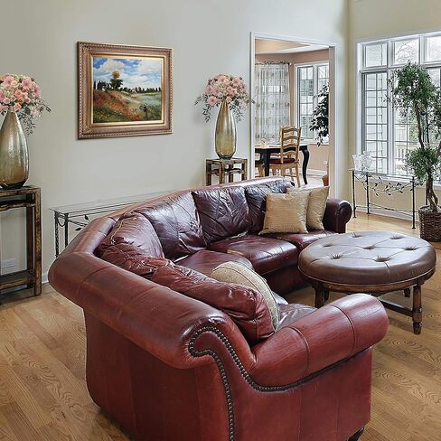 حقل خشخاش La Pastiche باللون الأرجنتيني مع لوحة زيتية بإطار ذهبي ملكي، مقاس 32.5 بوصة × 28.5 بوصة، متعددة الألوان in Kuwait