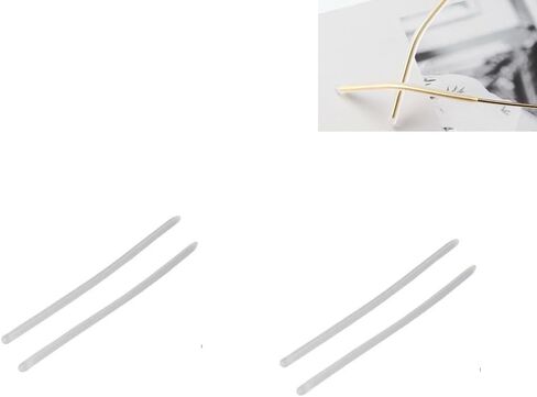 2Pairs Eyeglass End Tips Silicone Ear Sock Pieces Tube Sleeve Eyewear Glasses Tip Retainers Ear Sock Sleeve Comfortable Replacement Tips for Thin Metal Glasses Legs in Saudi Arabia