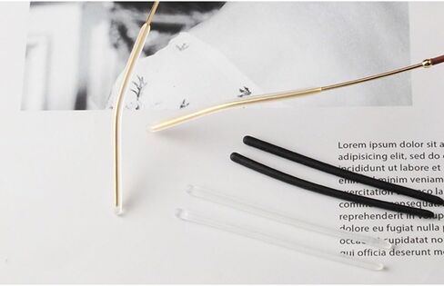 2Pairs Eyeglass End Tips Silicone Ear Sock Pieces Tube Sleeve Eyewear Glasses Tip Retainers Ear Sock Sleeve Comfortable Replacement Tips for Thin Metal Glasses Legs in Saudi Arabia
