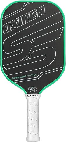 OXIKEN 16 mm Pickleball Paddles USAPA Approved T700 Carbon Fiber Surface (CFS) 8.3oz Pickle Paddle, Thermoformed High Grit & Spin, 5.5" Elongated Handle, Anti Slip Sweat Absorbing Grip with Cover Case in Saudi Arabia