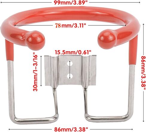 حامل مشروبات على شكل حلقة من الفولاذ المقاوم للصدأ مع PVC مغمور لمقطورة يخت RV للقوارب البحرية - 3.07 بوصة (78 مم) ضياء (4) in Kuwait