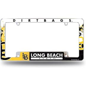 Rico Industries NCAA Cal State - Long Beach State Primary 12" x 6" Chrome All Over Automotive License Plate Frame for Car/Truck/SUV