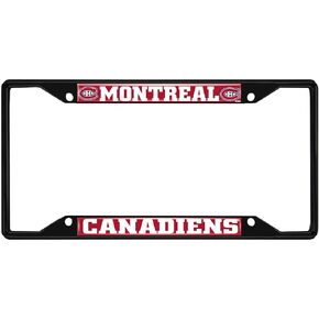 FANMATS 31385 Montreal Canadiens Metal License Plate Frame Black Finish