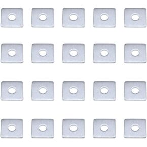 SING F LTD 20Pcs Square Flat Washer, Cold Galvanizing Carbon Steel for Automotive Home Industry (M12x40x5mm)