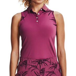 Under Armour Women's Zinger Sleeveless Golf Polo (as1, Alpha, x_s, Regular, Regular, Berry, X-Small)