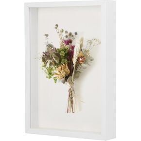 Shadow Box Frame, 8 x 12 Inch Wooden Dried Flower Photo Frame Deep Box Frame Shadow Boxes for Flower/Tickets/DIY Craft, Display Frame Shadow Box [1.18 Inch Deep, Natural Color]