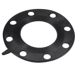 MECCANIXITY Rubber Flange Gasket Full Face for 4 Inch DN100 Pipe 8 Bolt Holes Black Flat Washer Pack of 2