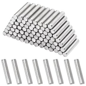 100PCS Stainless Steel Dowel Pin 5mm x 25mm Shelf Support Pegs Bunk Bed Replacement Hardware for Cabinet Sections