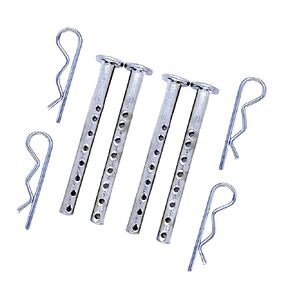 NRC&XRC Heavy Duty Adjustable Clevis Pin Kit , 7/16 x 2.5inch Fastener Tool Zinc Steel 8 Holes W/ Matching R- Clip (4Sets)