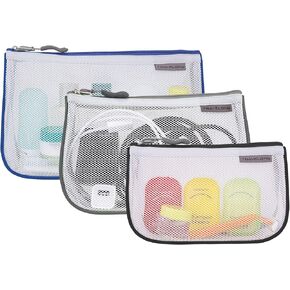 Travelon Set of 3 Assorted Piped Pouches