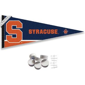 College Flags & Banners Co. Syracuse Orange Pennant Flag and Wall Tack Mount Pads