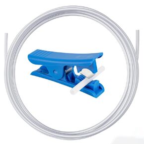 3D Printer Accessries 5m PTFE Teflon Tubing with Cutter(Translucent), 2.5mm ID × 4mm OD PTFE Teflon Tube Fits Direct Drive Extruder 3D Printer, for Bambu Lab A1/A1 mini/P1P/P1S/X1C