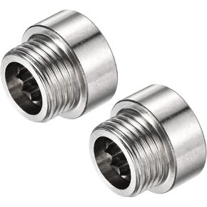 MECCANIXITY Stainless Steel Extension Pipe Fitting 40mm G1/2 Female to G1/2 Male Thread Reducer Coupling Adapter Connector Pack of 2