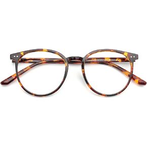 Blue Light Blocking Glasses for Women Men, Round Computer Gaming Eyeglasses Anti Eyestrain & UV Glare RF6213