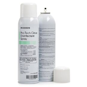 McKesson Pro-Tech Surface Disinfectant Spray - Alcohol-Based, Citrus Scent, Non-Sterile - Aerosol Can, 16 oz, 1 Count, 12 Packs, 12 Total
