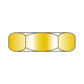 Steel Hex Nut, Cadmium Plated Finish, Grade 8, Mil. Spec. MS51967, 1/4"-20 Thread Size, 7/16" Width Across Flats, 7/32" Thick (Pack of 50)