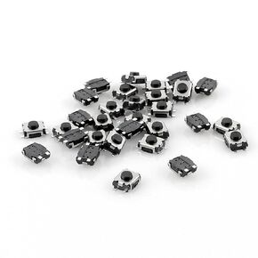 uxcell 30 Pcs 4mm x 3mm 4-Pin Surface Mounted Devices SMT Momentary Push Button Tactile Tact Switch