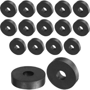 uxcell 16pcs Rubber Spacers 30mm OD, 10mm ID, 8mm Height Round Anti Vibration Spacer Rubber Bushing Grommets Thick Rubber Washers for Home Car Accessory