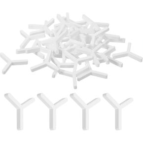 uxcell 500Pcs Wall Floor Tile Plastic Y Type Spacers Tiling Tools 2mm 5/64 Inch Hexagon Tile Spacers for Ceramic Tiles Installation, White