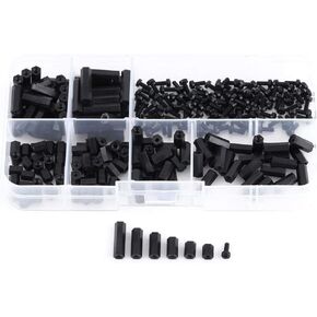 250pcs Standoffs Nylon M2 M3 Male Female Hex Column Standoff Screws Nuts Assortment Kit for Communication Electroplating M2 female standoff D