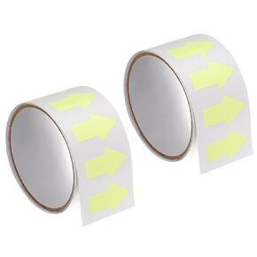 PATIKIL Glow in The Dark Tape, 2 Roll Directional Arrows Fluorescent Marking Tape Luminous Arrow for Stair Step Floor Direction Caution
