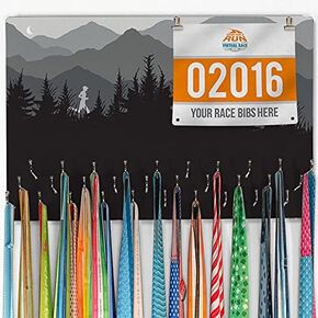Hooked On Medals Hanger & Bib Display | Run Your Terrain