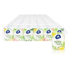 Vinda 3-Ply Mini Wedding Pocket Tissues, Happy Tears Facial Tissues Travel Size for Wedding Party (96 Packs of 10 Tissues)