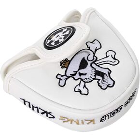 King Skull White MALLET Putter Cover Headcover for Scotty Cameron Taylormade Odyssey 2ball