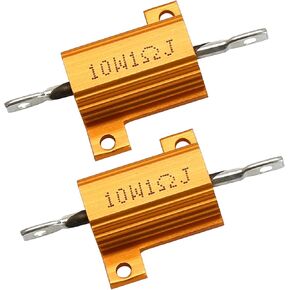 Hordion 5 Pack Aluminum Case Resistor 25W 3.9 Ohm, Wirewound Resistors Chassis Mounted Screw Tap Power Resistor Adapter for Inverter LED Lights Speakers