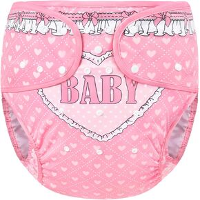Littleforbig Washable Adjustable Reusable Waterproof Cloth Adult Diaper Wrap Cover One Size - Blushing Baby