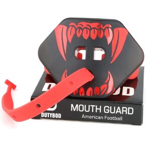 Football Mouth Guard Double Braces Mouth Guard Upper and Lower Teeth Protection Mouthguard No Boil-Instant Fit for Youth and Adults (red)